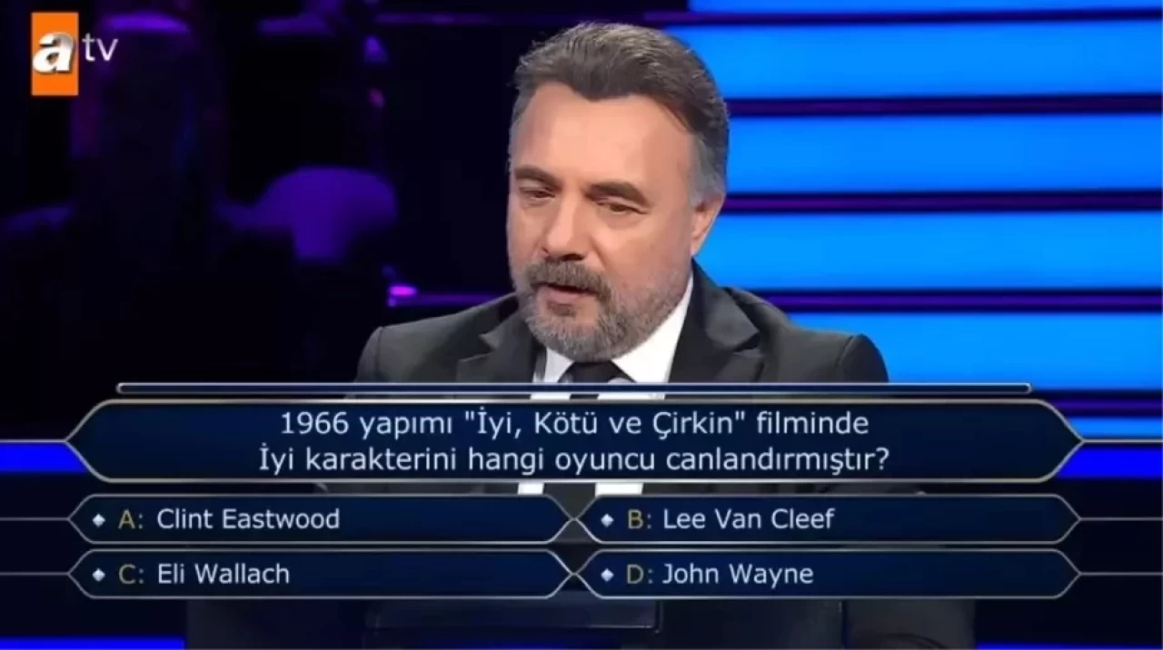 İyi, Kötü ve Çirkin Filminde İyi Karakterini Kim Canlandırdı? Kim Milyoner Olmak İster İyi Kötü ve Çirkin Sorusu Cevabı Nedir?