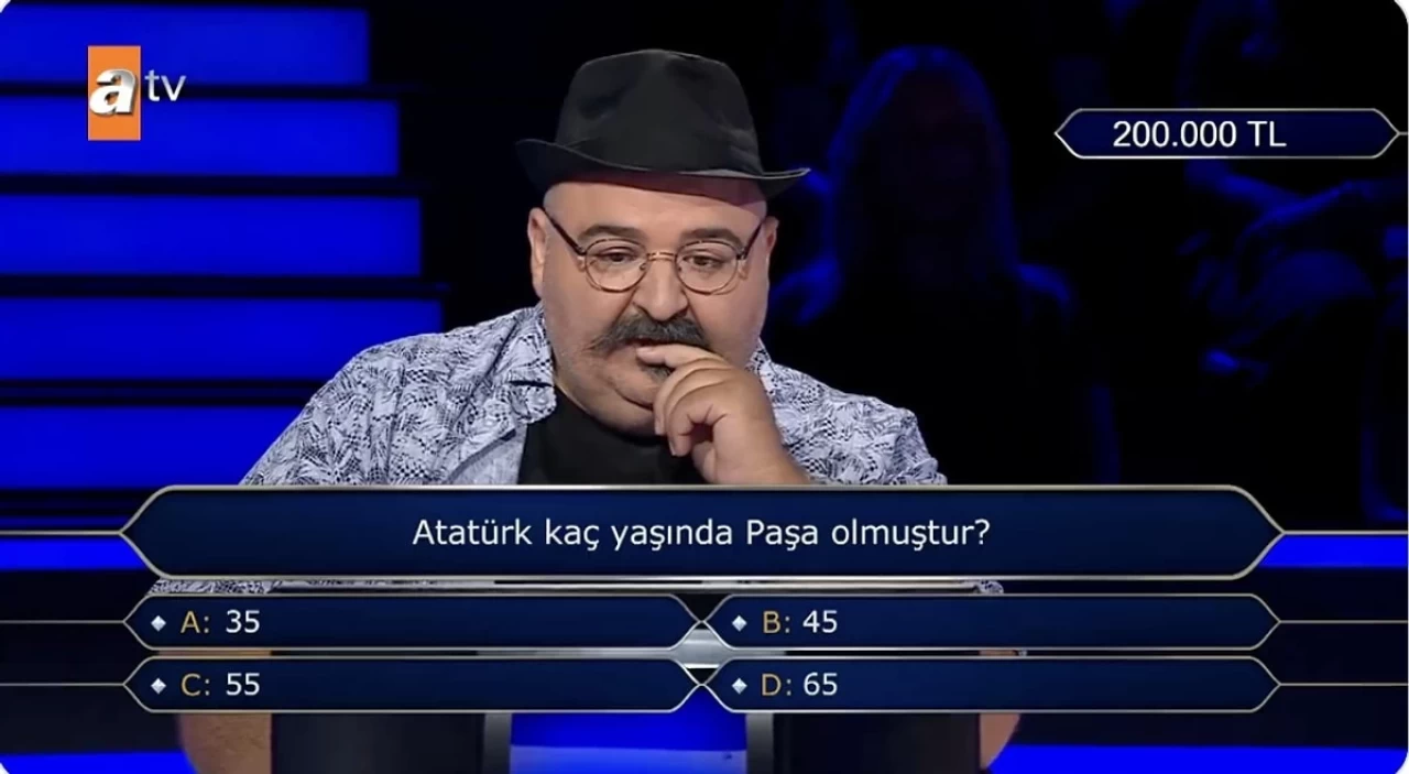 Atatürk Kaç Yaşında Paşa Oldu? Kim Milyoner Olmak İster’de Atatürk Sorusu Yarışmacıyı Terletti