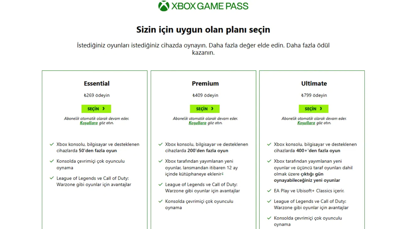 Xbox Game Pass Yeni Paketleriyle Geri Dönüyor: Türkiye Fiyatları ve Detaylar Netleşti