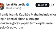 Edremit Kadıköy Mahallesindeki orman dışı yangın söndürüldü