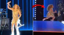 Shakira, El Salvador konserinde düştü ama hızla toparlanarak sahneye geri döndü!