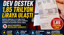 Devletin Faturalara Yönelik Desteği 1,85 Trilyon Liraya Çıktı!