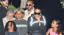 Magazin dünyasının gözü bu karede: Kim Kardashian ve Lewis Hamilton aileleri buluşturdu