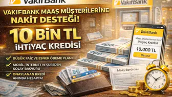 VakıfBank Maaş Müşterilerine Nakit Desteği: 10 Bin TL İhtiyaç Kredisi