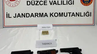 Düzce'de jandarmadan ruhsatsız silah operasyonu