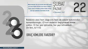 Oruç Kimlere Farzdır?