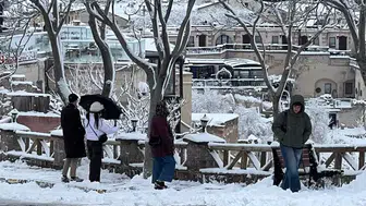 Kapadokya, beyaz örtü ile kaplandı