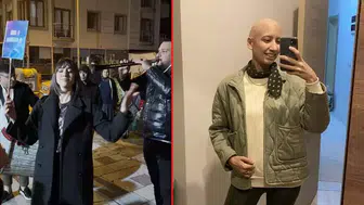 Kanseri yenen İzel öğretmene davul zurnalı kutlama