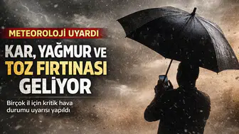 Meteoroloji'den kar, yağmur ve toz fırtınası uyarısı yapıldı