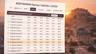 Adıyaman Namaz Vakitleri 2026!