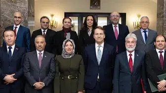 Katar Büyükelçisi Al Mahmoud, Arap Büyükelçileriyle yapılan görüşmeye katıldı