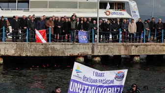 Fırtınada batan Üsküdar Vapuru'nda hayatını kaybedenler anıldı.