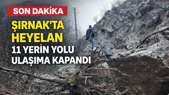 Şırnak'ta  heyelan nedeniyle 11 yerin yolu ulaşıma kapandı
