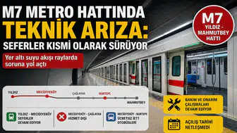 M7 Metro Hattında Teknik Arıza: Seferler Kısmi Olarak Sürüyor