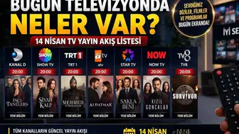 Bugün Televizyonda Neler Var? 14 Nisan TV Yayın Akış Listesi: Kanal D, Show TV, TRT 1, ATV, Star TV, NOW TV, TV8