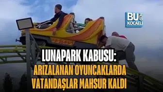 Eğlence merkezinde korku dolu dakikalar: Havada asılı kalan vatandaşlar dakikalarca kurtarılmayı bekledi