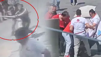 Taksim'de dehşet anları: Dönercinin önü bir anda savaş alanına döndü