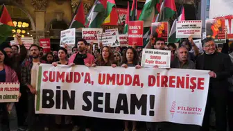 Beyoğlu'nda İsrail protestosu: "Üsler kapatılsın, petrol akışı durdurulsun"