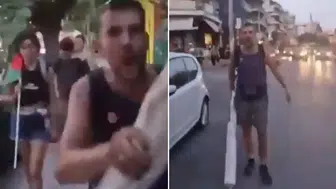 Yunan sokaklarında İsrail askerlerine sert tepki: İstenmiyorsunuz