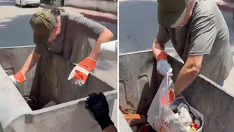 Şarkıcı Çelik Samsun sokaklarında geri dönüşüm işçileriyle çalıştı