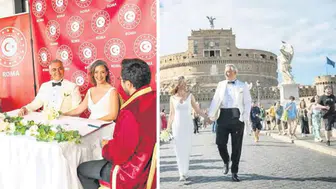 Haydar Acun ve Reyhan Baylan Roma’da evlendi