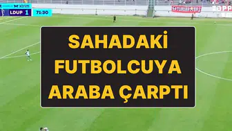 Sahada sağlık görevlisi yerine kaza aracı: Futbolcuya çarptığı anlar şoke etti