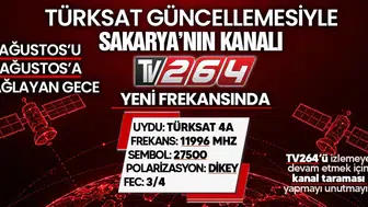TV264 izleyicileri için yeni uydu frekans bilgileri açıklandı