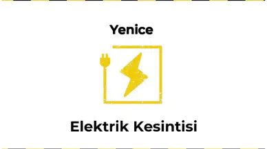 Yenice / Çanakkale 12 Ocak 2026 Tarihinde 1 saat 30 dakika Elektrik Kesintisi
