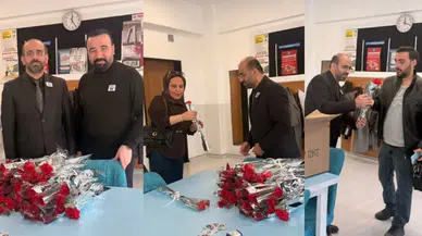 Öldürülen öğretmen sonrası okullarda anlamlı ziyaret: Mehmet Faruk Ertekin’den öğretmenlere karanfil