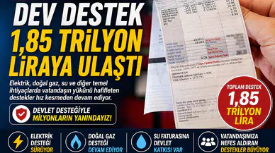 Devletin Faturalara Yönelik Desteği 1,85 Trilyon Liraya Çıktı!