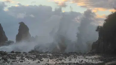 Karadeniz'de Tusinami benzeri görüntü