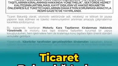Kiralık araç sektöründe yeni standartlar belirlendi