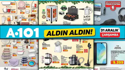 A101’de Yıl Sonu Fırsatları Başlıyor: Isıtıcıdan Televizyona Yüzlerce Ürün Raflarda