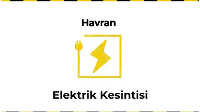 12 Ocak 2026 Havran / Balıkesir Elektrik Arıza Bilgisi