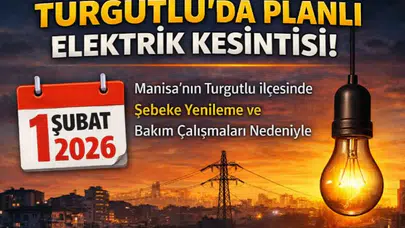 Turgutlu'da 1 Şubat'ta planlı elektrik kesintisi uygulanacak