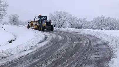 Kulp'ta Kar Yağışı Sebebiyle Kapanan Yolların Açılması İçin Hızla Çalışmalara Başlandı