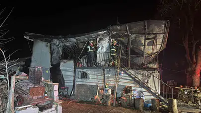 Uşak’ta Prefabrik Evde Yangın: Karı Koca Hayatını Kaybetti