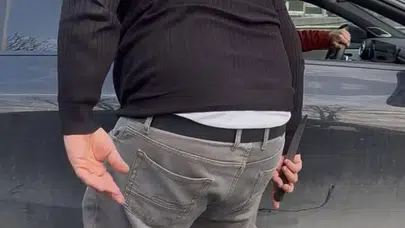 Minibüs şoförü, sürücüyü bıçakla tehdit edip tutuklandı!