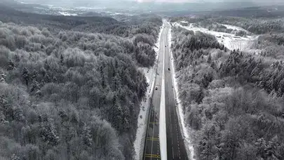Karla Kaplı Bolu Dağı'nın Havadan Görüntüleri Hayran Bıraktı!
