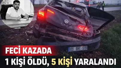 Harran'da devrilen otomobilde 1 ölü, 5 yaralı!