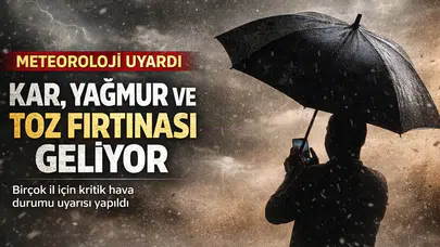 Meteoroloji'den kar, yağmur ve toz fırtınası uyarısı yapıldı