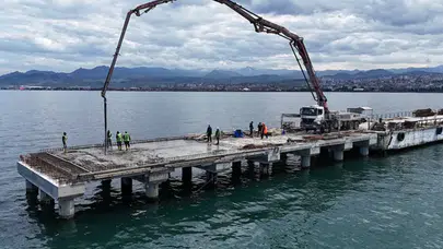Altınordu Atatürk Rıhtımı'ndaki İnşaat Faaliyetleri Tüm Hızıyla Sürüyor