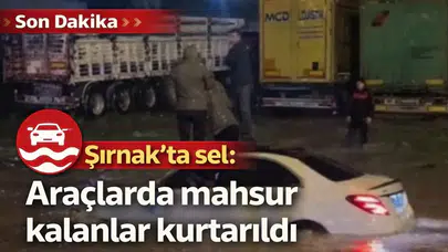 Şırnak'ta sel: Araçlarda mahsur kalanlar kurtarıldı
