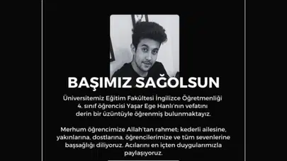 Yaşar Ege Hanlı Kimdir, Neden Öldü? Sinop Üniversitesi Öğrencisinden Acı Haber