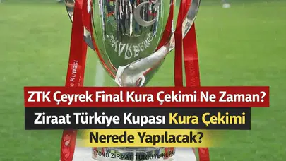 ZTK Çeyrek Final Kura Çekimi Ne Zaman? Ziraat Türkiye Kupası Kura Çekimi Nerede Yapılacak?