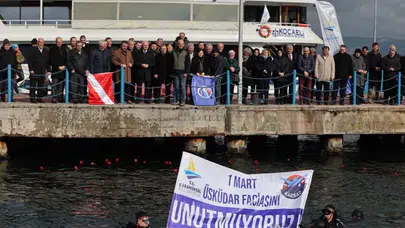 Fırtınada batan Üsküdar Vapuru'nda hayatını kaybedenler anıldı.