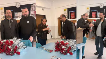 Öldürülen öğretmen sonrası okullarda anlamlı ziyaret: Mehmet Faruk Ertekin’den öğretmenlere karanfil
