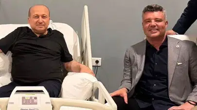 Sadettin Saran’dan Gaziantep FK Başkanı Memik Yılmaz’a ‘geçmiş olsun’ ziyareti