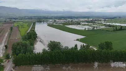 Yeşilırmak taştı, ovalar sular altında kaldı: Tokat’ta çiftçinin zor günü
