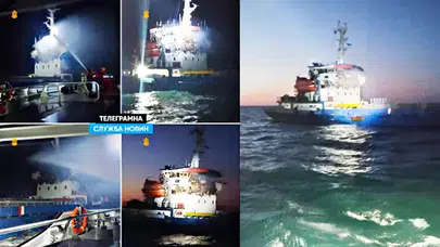 Karadeniz'de dehşet anları: Türk gemisi hedef alındı